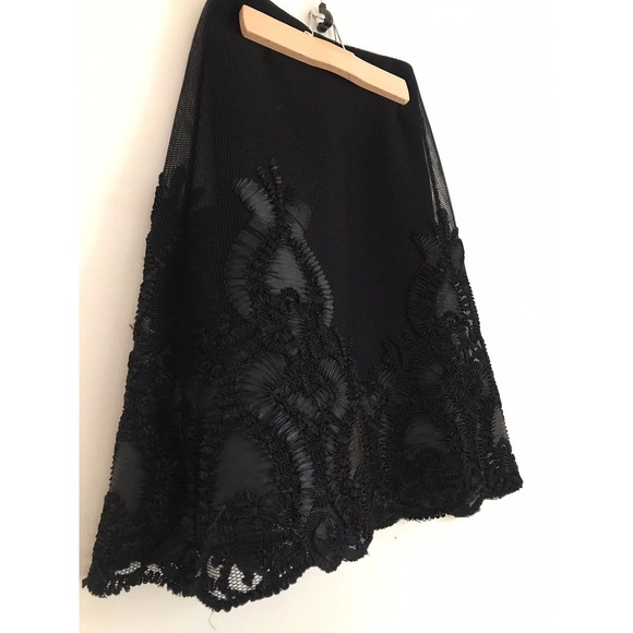 MAJE Mesh Accents Midi Skirt - Picture 7 of 10